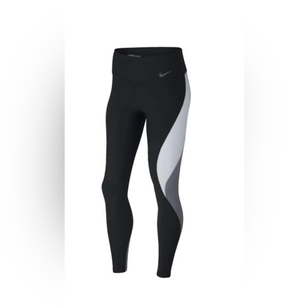 Nike Dri Fit Color Way Color Block Cropped Ankle Leggings